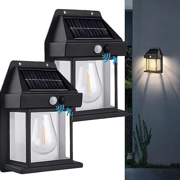 EcoGlow Solar Outdoor Wall Light - Sustainable Wellness Lighting
