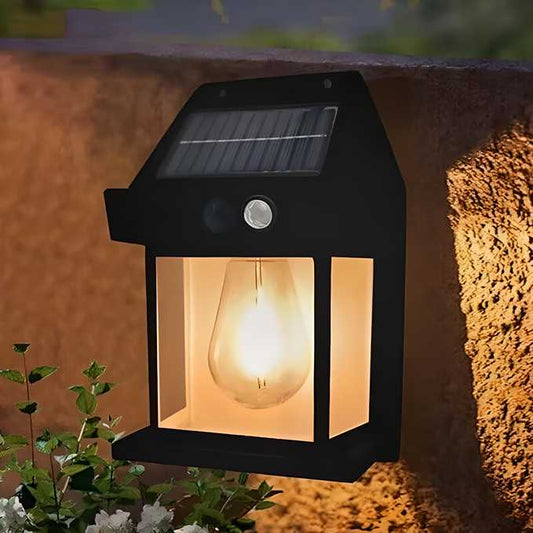 EcoGlow Solar Outdoor Wall Light - Sustainable Wellness Lighting