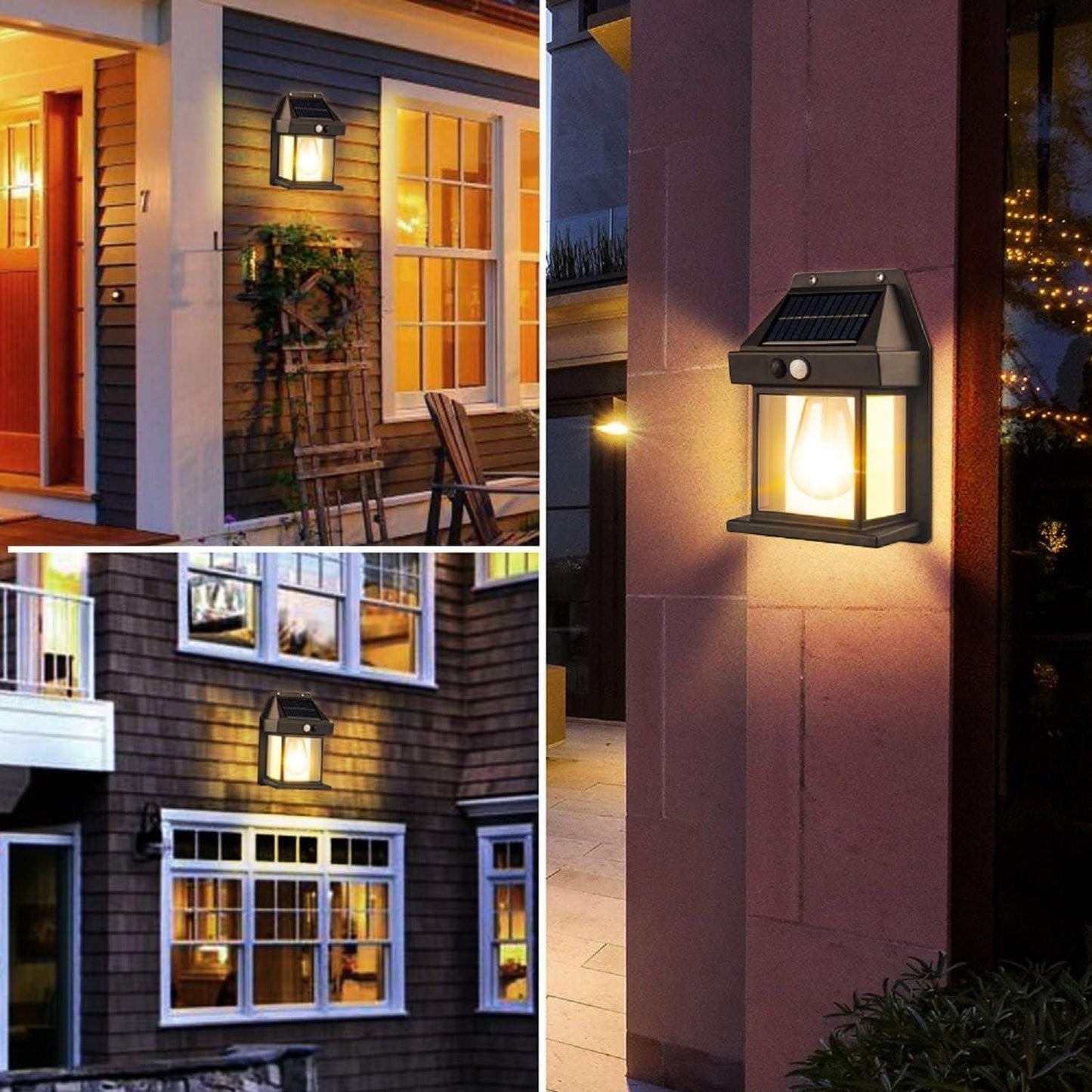 EcoGlow Solar Outdoor Wall Light - Sustainable Wellness Lighting